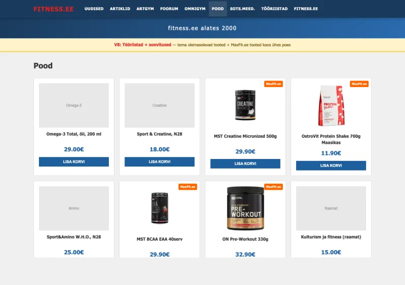 V8 Tööriistad + soovitused eelvaade